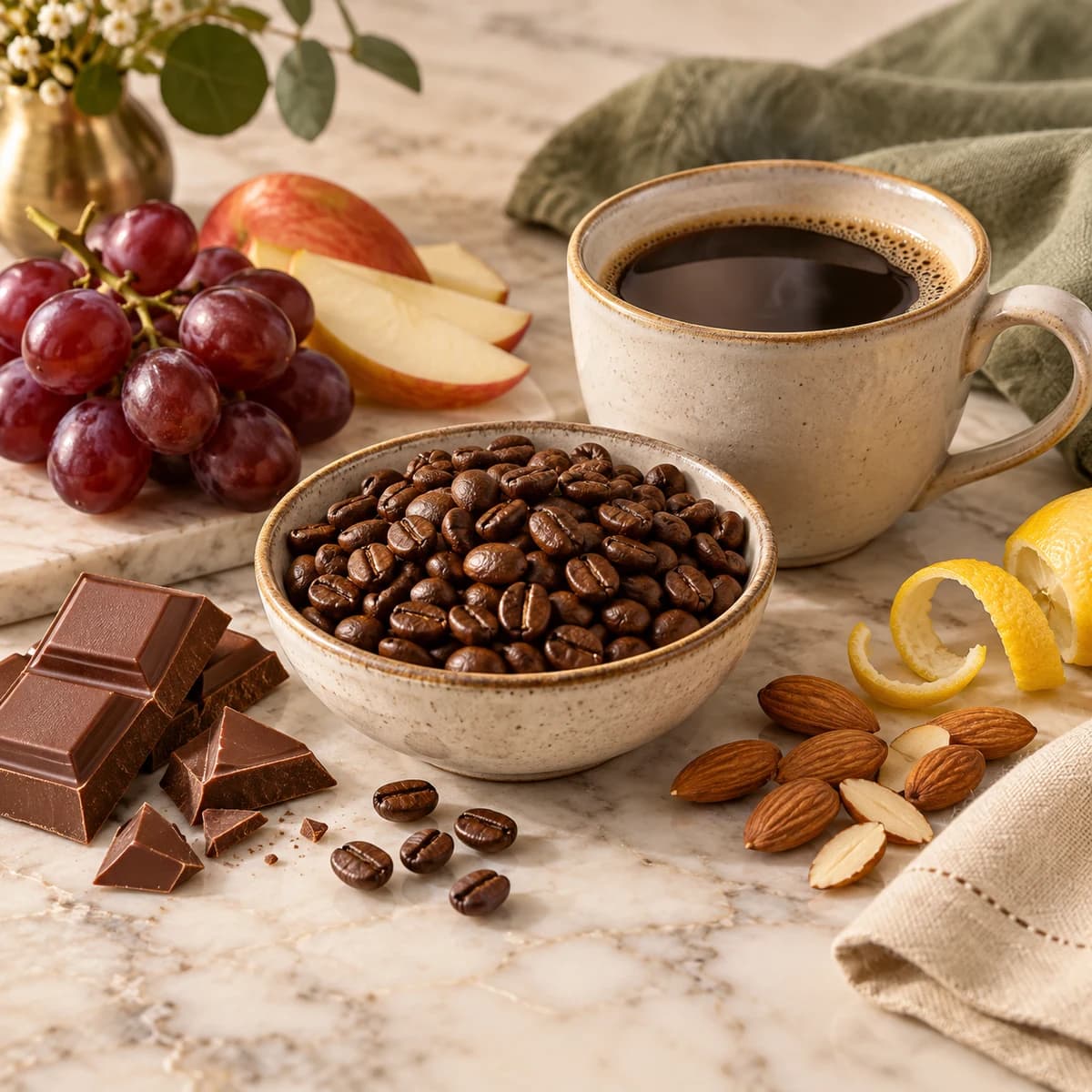 Honduras COMSA coffee flavor still life
