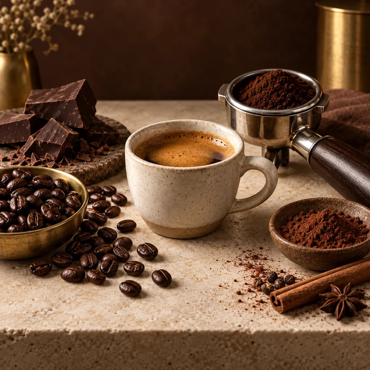 Mi Vida Espresso Blend coffee flavor still life