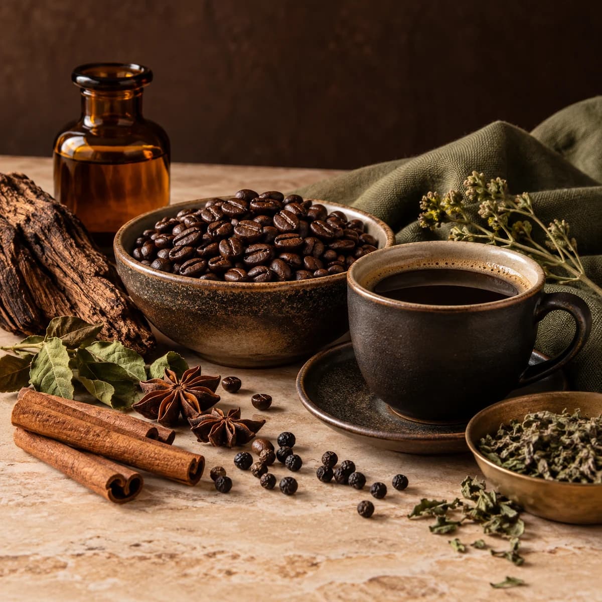 Sumatra Mandheling coffee flavor still life