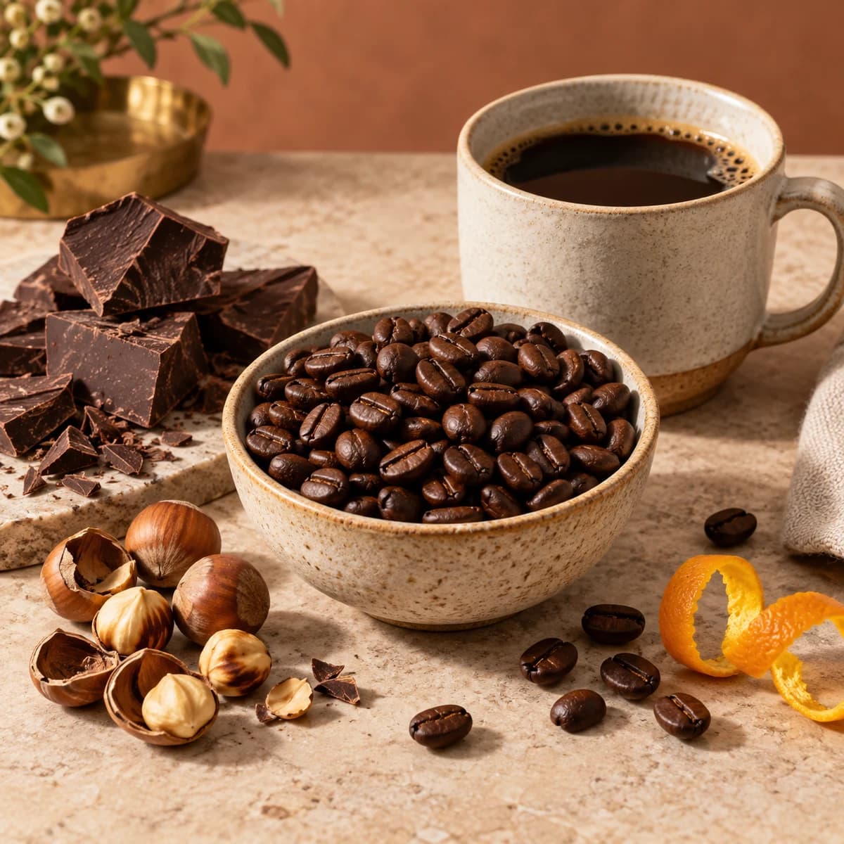 Peru Cajamarca coffee flavor still life